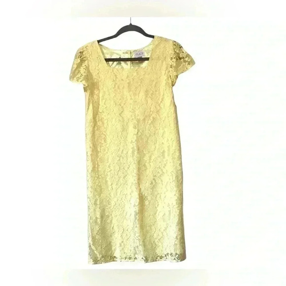 The Children’s Place NWT Womens Yellow Crochet Lace Midi Dress Size XS - Picture 1 of 10